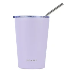 Lawendowy kubek termiczny ze słomką 400 ml Lavender Fog