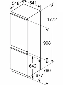 Lodówka do zabudowy KIV86NSE0 * BOSCH New