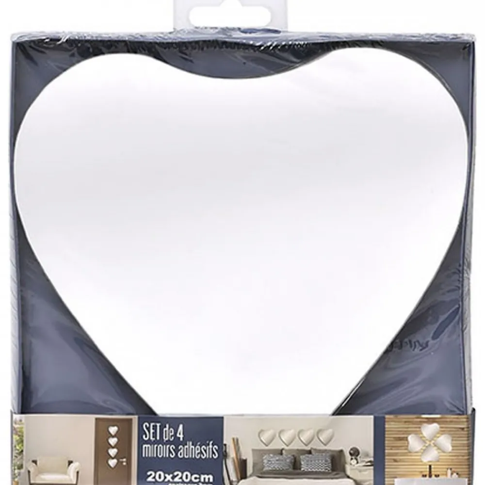 Lustra samoprzylepne Heart 4 sztuki * TENDANCE Sale