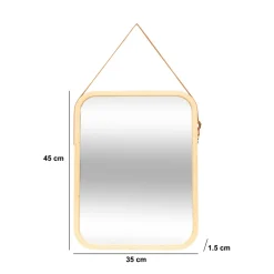 Lustro ścienne prostokątne 35x45 Marron1