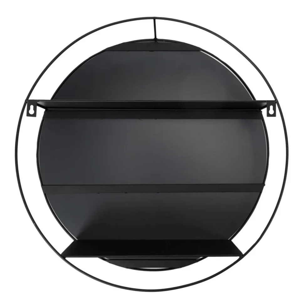 Lustro ścienne z półkami LOFT ROUND