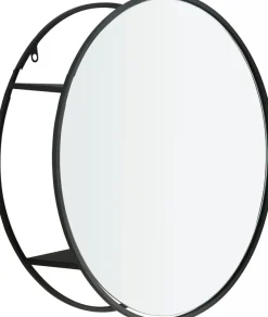 Lustro ścienne z półkami LOFT ROUND
