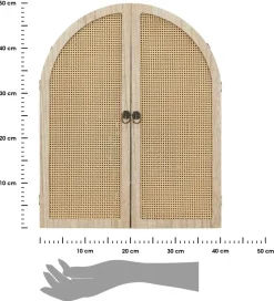 Lustro LUMERA z rattanowymi żaluzjami