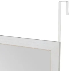 Lustro zawieszane na drzwi lub ścianę białe zdobione 126 cm