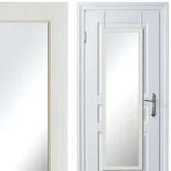 Lustro zawieszane na drzwi lub ścianę białe zdobione 126 cm