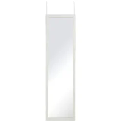 Lustro zawieszane na drzwi lub ścianę białe zdobione 126 cm