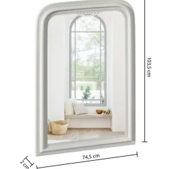 Lustro Adele 103 x 74 cm białe * Atmosphera Outlet