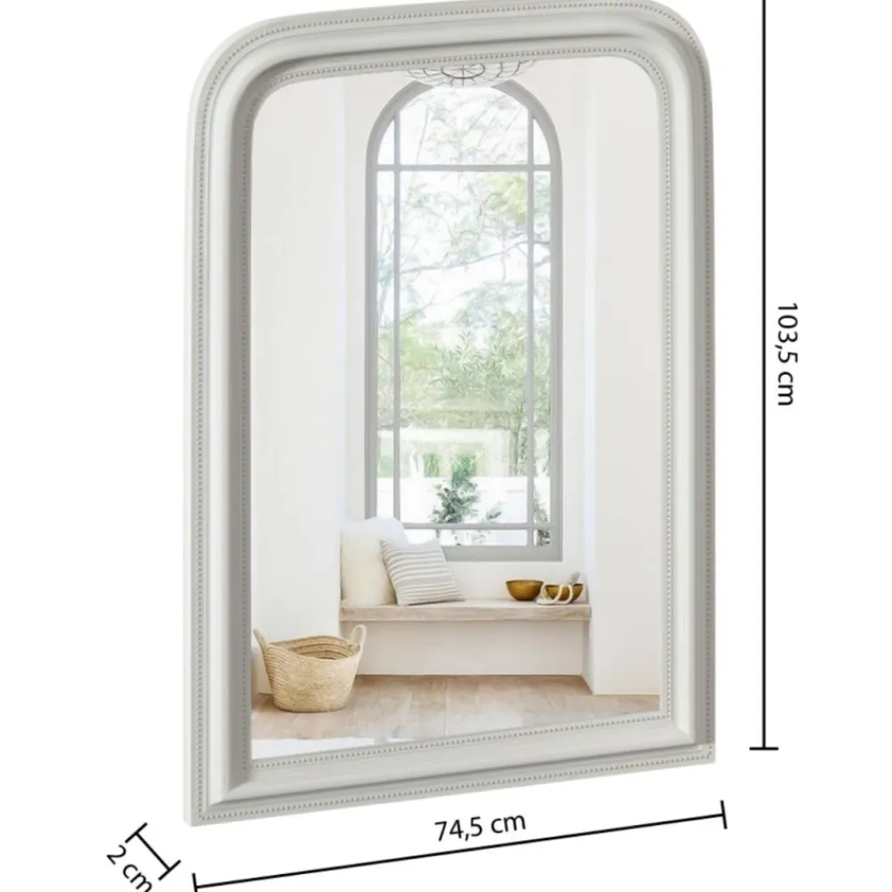 Lustro Adele 103 x 74 cm białe * Atmosphera Outlet