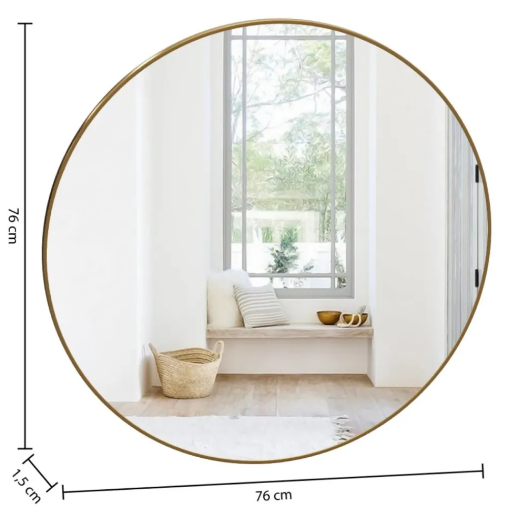Lustro ścienne Alice 76 cm złote * Atmosphera Outlet