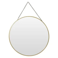 Lustro ścienne złote na łańcuszku 29 cm * H&S Decoration Clearance