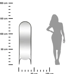 Lustro stojące Jef 140 cm czarne * Atmosphera New