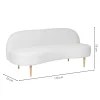 Mała sofa biała boucle Insi