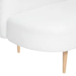 Mała sofa biała boucle Insi