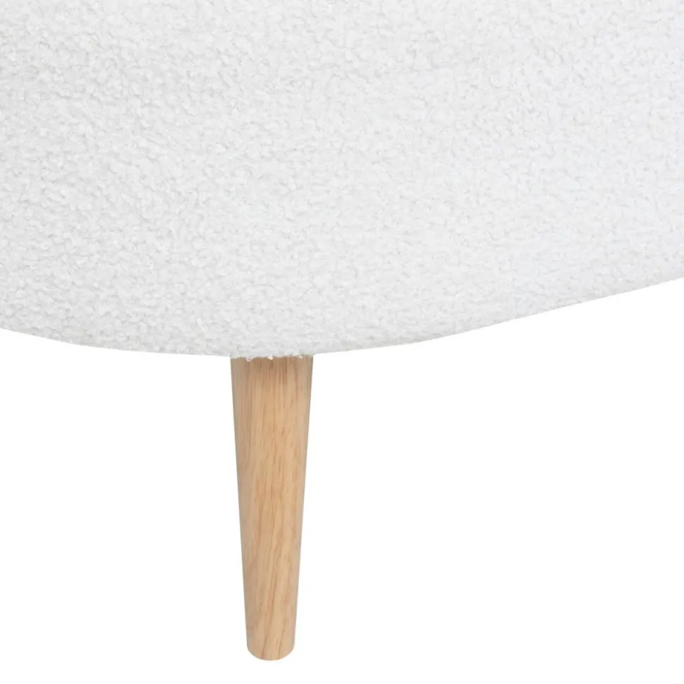 Mała sofa biała boucle Insi