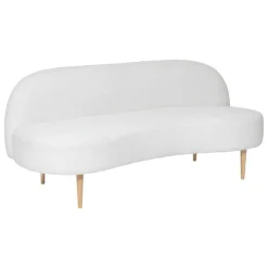 Mała sofa biała boucle Insi