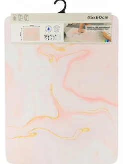 Mata łazienkowa absorbująca CARRARE 45x60 cm róż