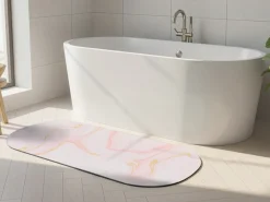 Mata łazienkowa absorbująca CARRARE 45x100 cm róż * TENDANCE Outlet