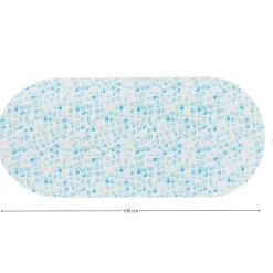 Mata łazienkowa absorbująca RAVENNE 45x100 cm niebieska mozaika * TENDANCE Online