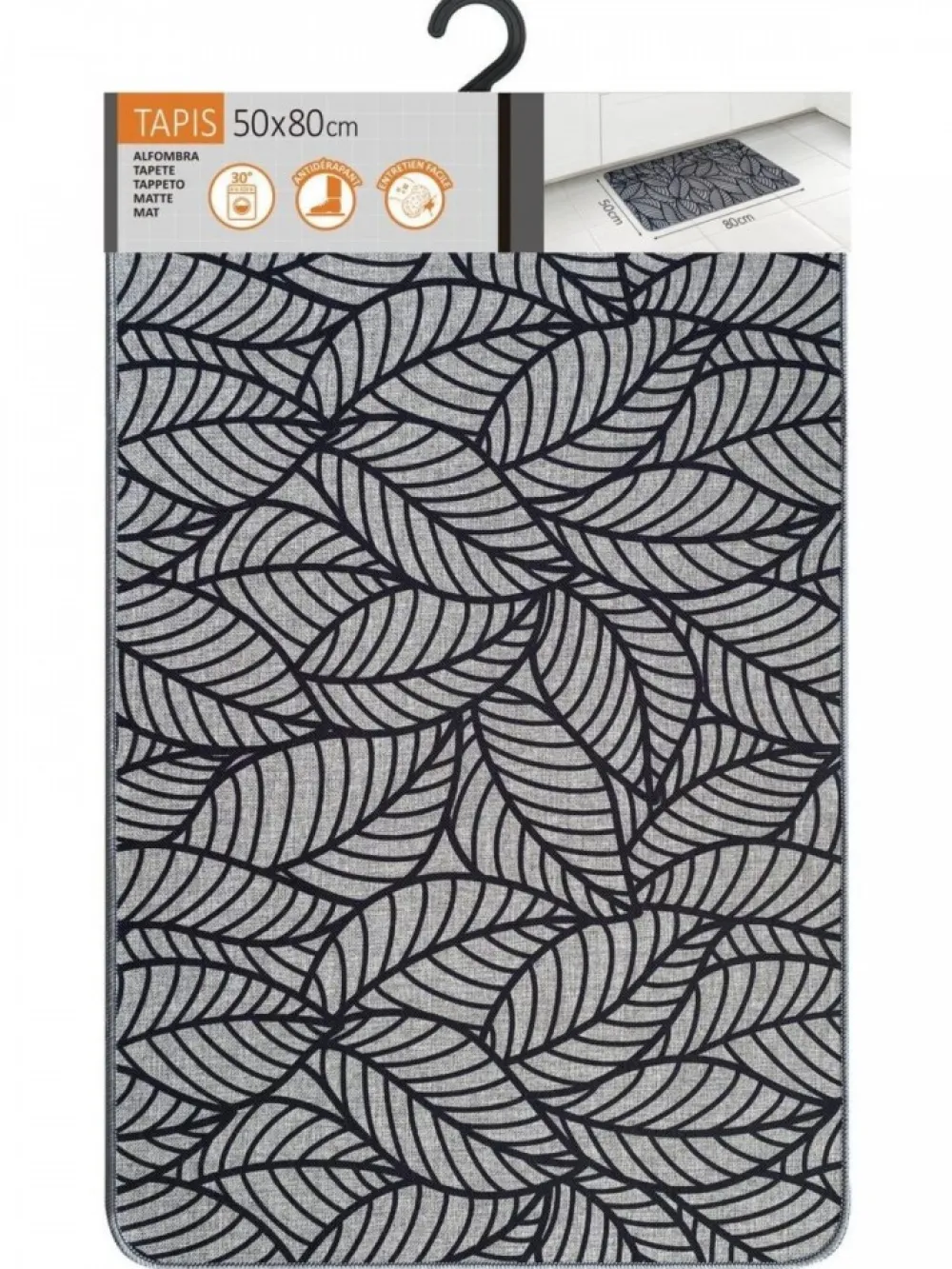 Mata kuchenna podłogowa JUNGLE szara 50x80 cm * LUANCE Best