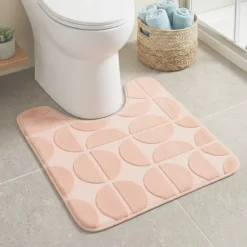 Mata pod WC Roy 45x50 cm pudrowy róż * TENDANCE