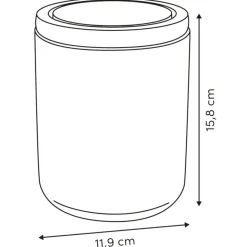 Mały kosz na śmieci 1,5L beżowy Como