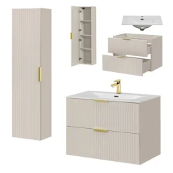 Meble łazienkowe Bella Beige z umywalką