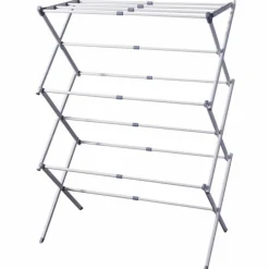 Metalowa suszarka na pranie składana i rozsuwana 75xh104 cm * HowHomely Outlet