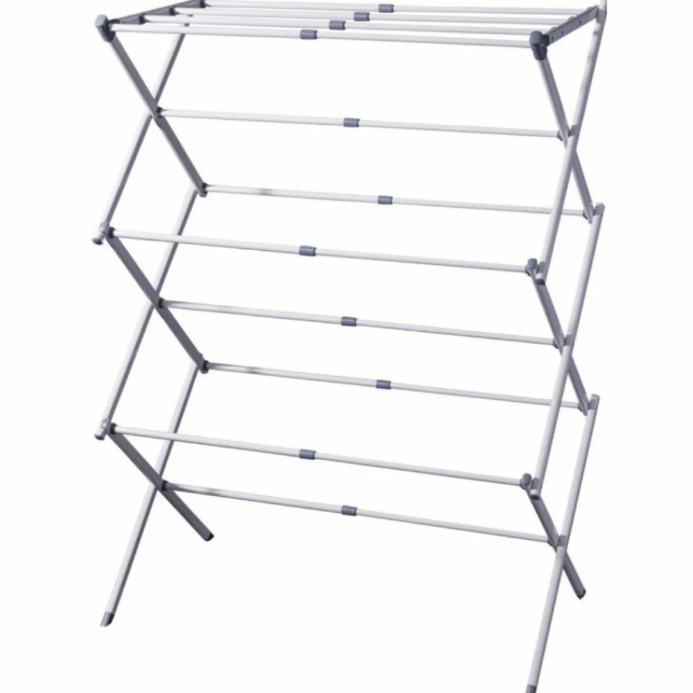Metalowa suszarka na pranie składana i rozsuwana 75xh104 cm * HowHomely Outlet