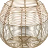 Metalowo-rattanowy druciany lampion złoty 20 cm * H&S Decoration New