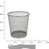 Metalowy kosz na śmieci srebrny 28 cm