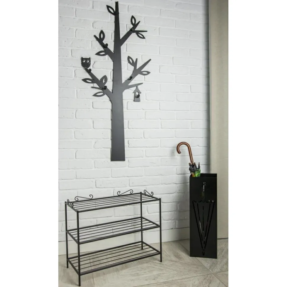 Metalowy parasolnik stojak do przedpokoju 60 cm wzór 3