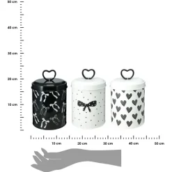 Metalowy pojemnik z uchwytem 3 szt Lovely Storage