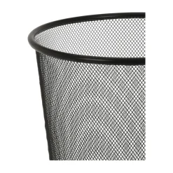 Metalowy kosz na śmieci czarny 28 cm * H&S Decoration Discount