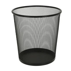 Metalowy kosz na śmieci czarny 28 cm * H&S Decoration Discount