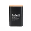 Metalowy pojemnik na cukier czarny * Estia