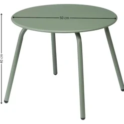 Metalowy stolik pomocniczy zielony 50xh40 cm * HowHomely Online