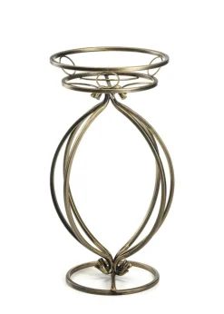 Metalowy złoty kwietnik Virella 30x54 cm * Dąstal Best