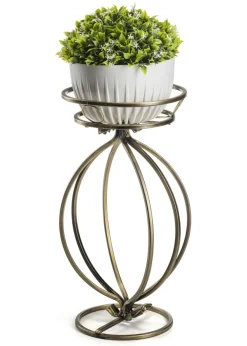 Metalowy złoty kwietnik Virella 30x54 cm * Dąstal Best