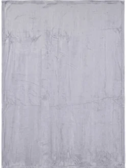 Miękki i puszysty koc VELI srebrny 160x200 cm