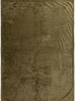 Miękki i puszysty koc VELI ciemna zieleń 160x200 cm