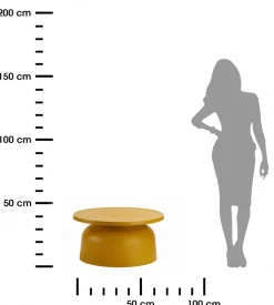Minimalistyczny stolik OTTO2 żółty