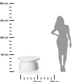 Minimalistyczny stolik OTTO2 biały