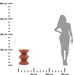 Minimalistyczny stolik FLAME czerwony * HowHomely Sale