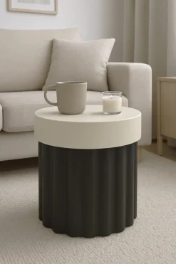 Minimalistyczny stolik SCOTT czarny beż * HowHomely Discount