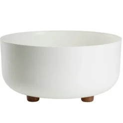 Misa TERRA na nóżkach recykling kremowa h14,4x29,7 cm * HowHomely Best