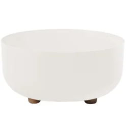 Misa TERRA na nóżkach recykling biała h14,4x29,7 cm * HowHomely Clearance