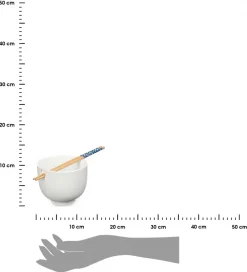 Miska ramen z pałeczkami biała