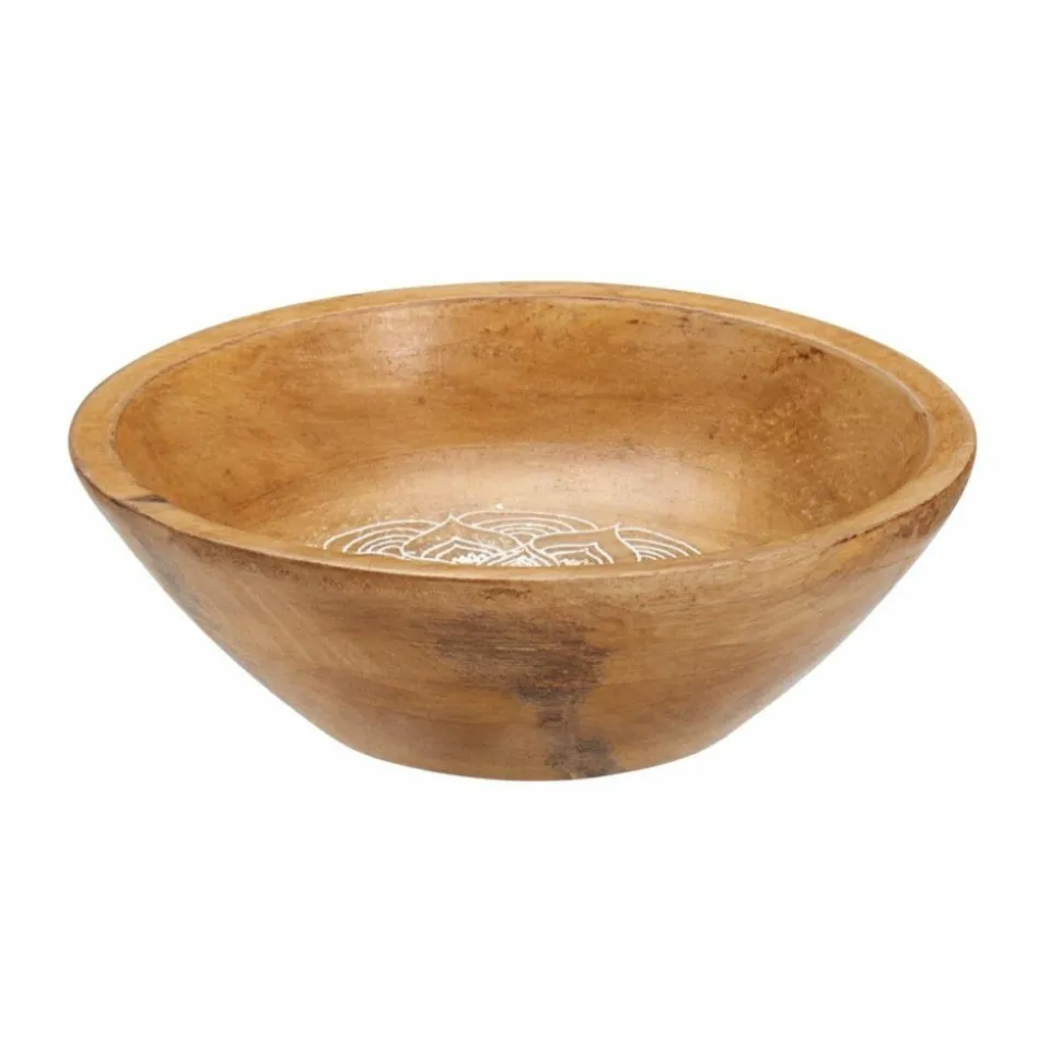 Miska z drewna mango z dekoracyjnym wzorem 19,5 cm