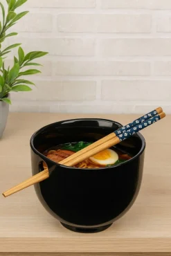 Miska ramen z pałeczkami czarna * KINVARA Clearance