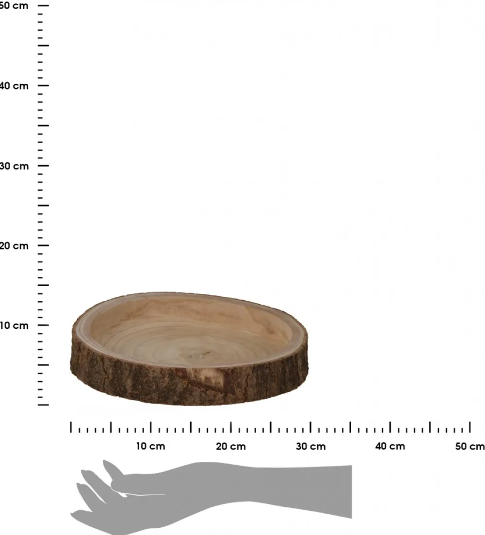 Miska z drewna paulownia 30 cm * H&S Decoration Discount